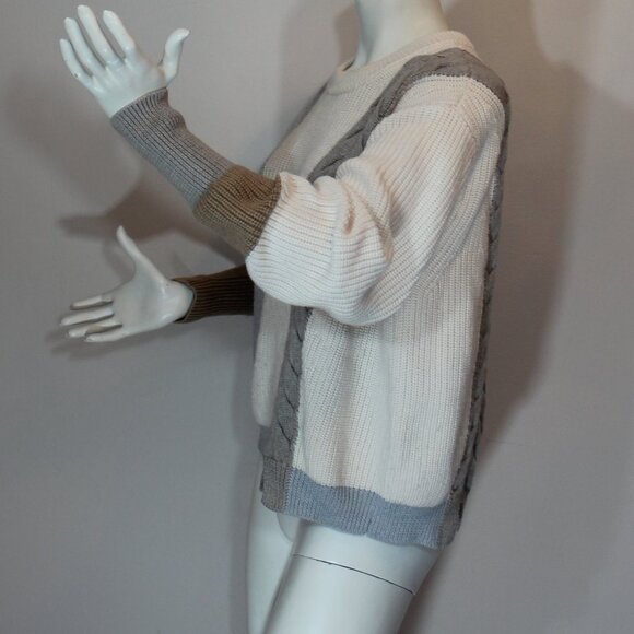 Aritzia Wilfred Lonell Color Block Wool Sweater Multi color merino wool sz M - Picture 4 of 8